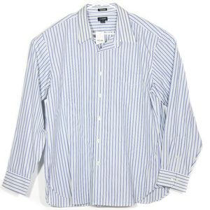 NWT J Crew Striped Dress Shirt Green Blue Sz 17.5